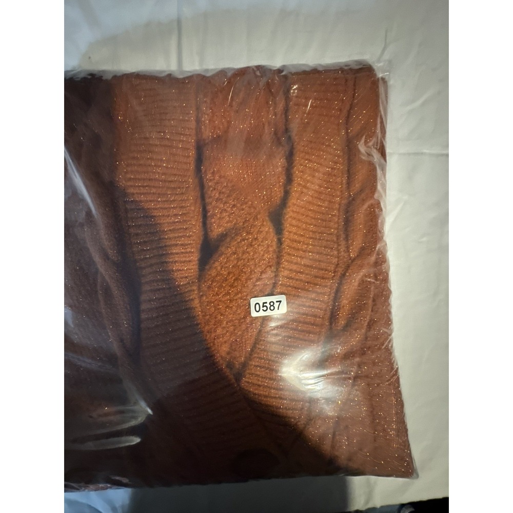 Taylor Swift Life of a Showgirl Glitter Cardigan Sweater Womens Size M/L Orange - Picture 8 of 8